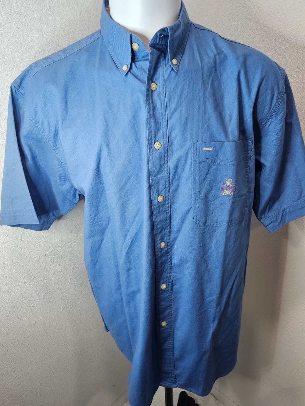 Vintage Bugle Boy Button Short-sleeve Men's Large